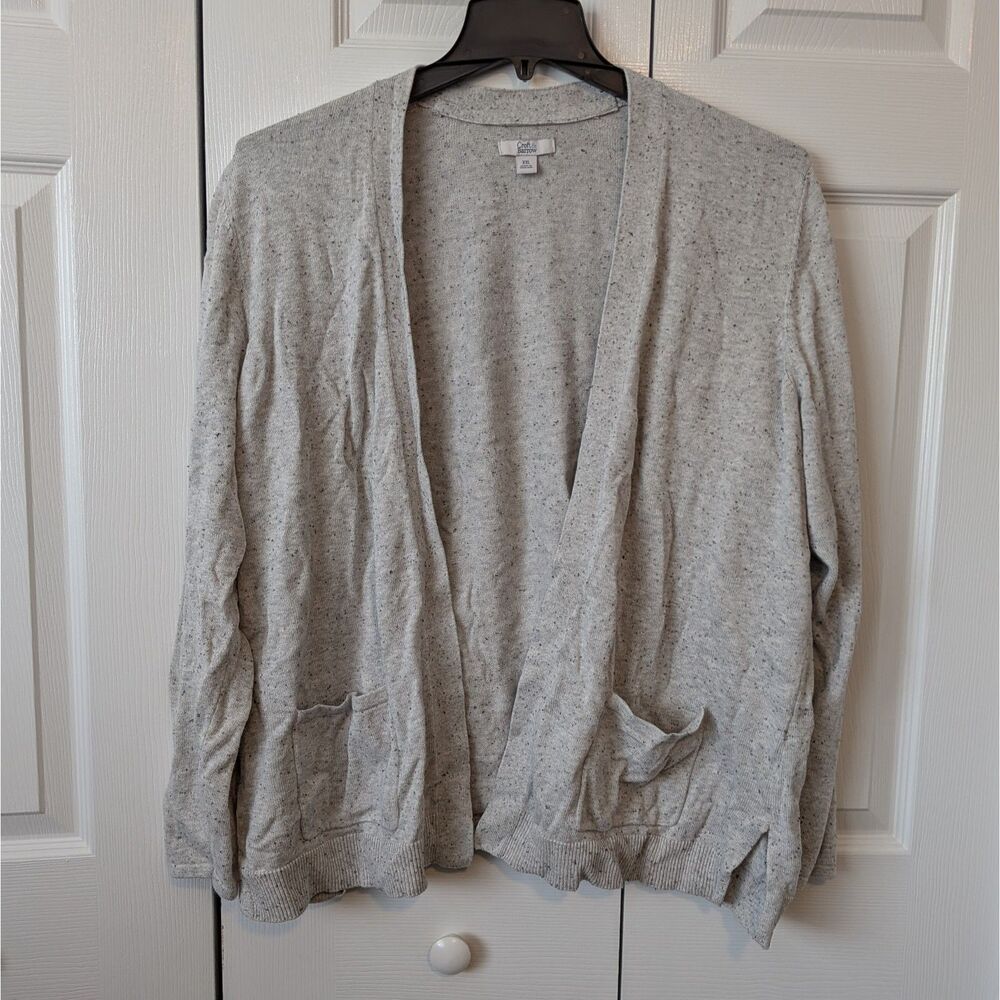 Croft & Barrow Space Dyed Cardigan Sweater Women's XXL Cotton Blend Coastal